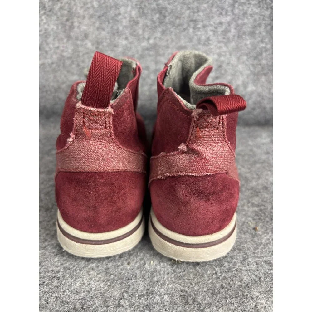 Sorel Boots Womens Size 6.5 Red‎ Suede Waterproof Ankle Pull On Booties Winter